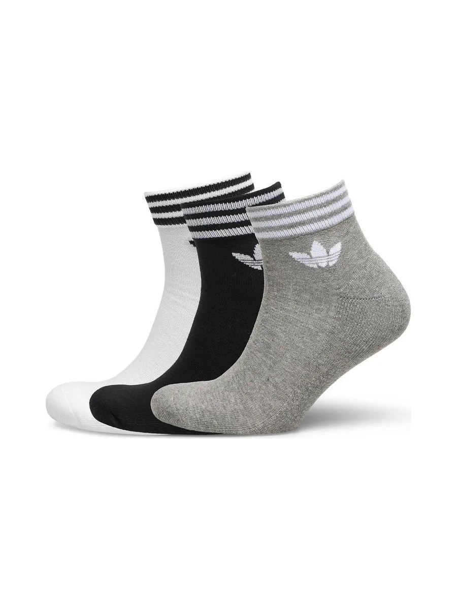 x3 Paires de chaussettes Blanches/Noires Homme Adidas Tref Ank 3