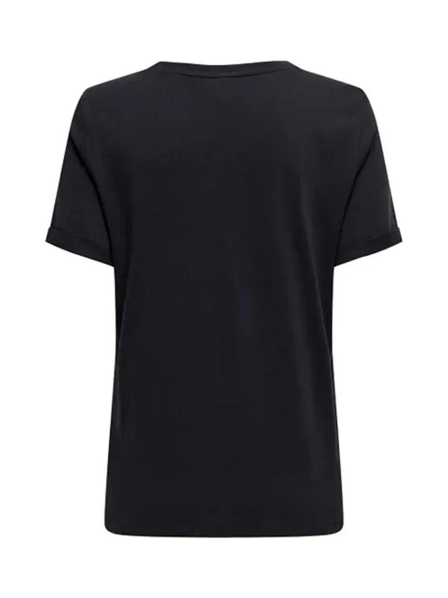 T-Shirt Marine Femme Only Amour Glitter 3