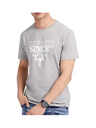 T-shirt Gris Homme Guess Blurry 1