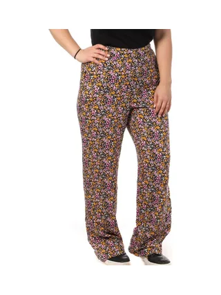 Pantalon Noir/Rose/Orange à Motifs Femme Vero Moda Curve Easy Hw Wide 1