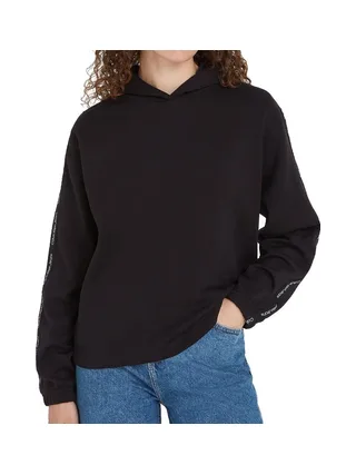 Sweat Noir Femme Calvin Klein Embro Elastic 1