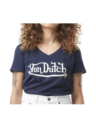 T-shirt Marine Femme Von Dutch Slub 1