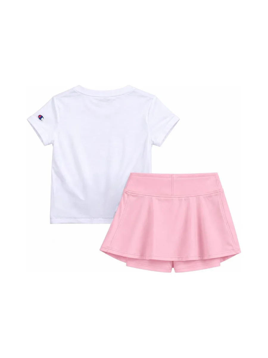 Ensemble Blanc/Rose Fille Champion C414ST919 3