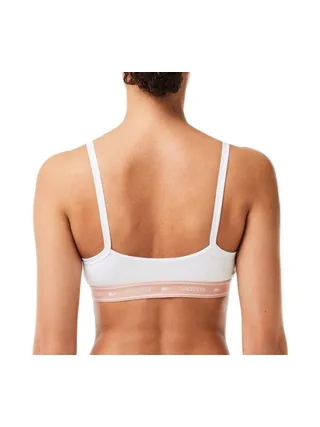 Brassière Blanc/Rose Femme Lacoste IF8181 2