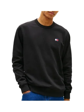 Sweat Noir Homme Tommy Hilfiger Badge Crewss 1
