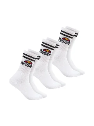 x3 Paires de chaussettes Blanches/Noires Homme Ellesse SBSA 1