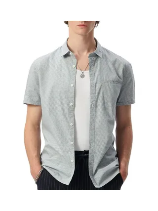 Chemise Bleu à Motifs Homme Teddy Smith Cut 10711556D 1