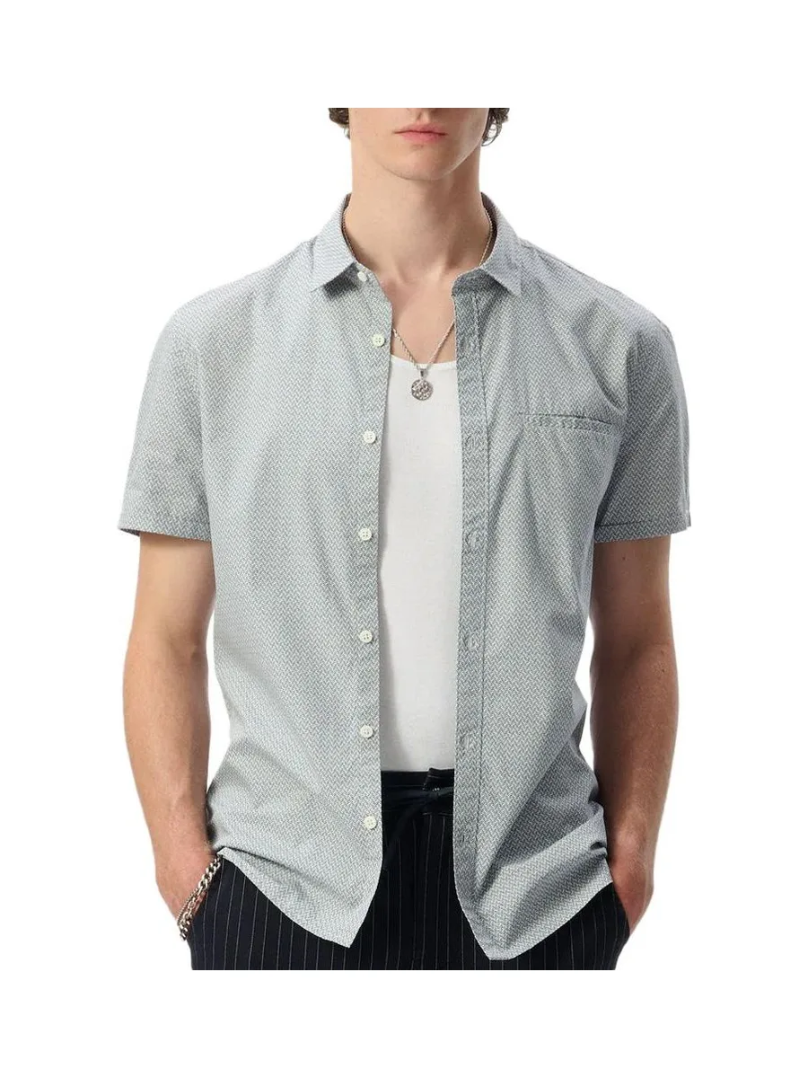 Chemise Bleu à Motifs Homme Teddy Smith Cut 10711556D 2