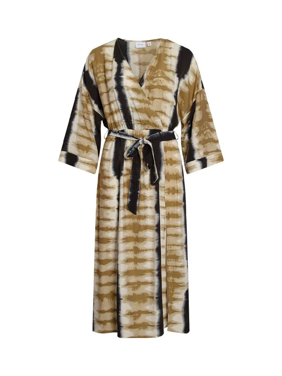 Robe Marron/Marine Femme Vila Viwrinkle 2