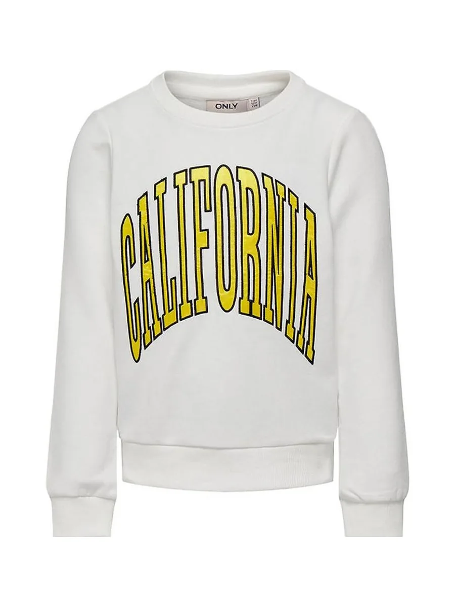 Sweat Blanc Fille Kids ONLY Kogbrie 1