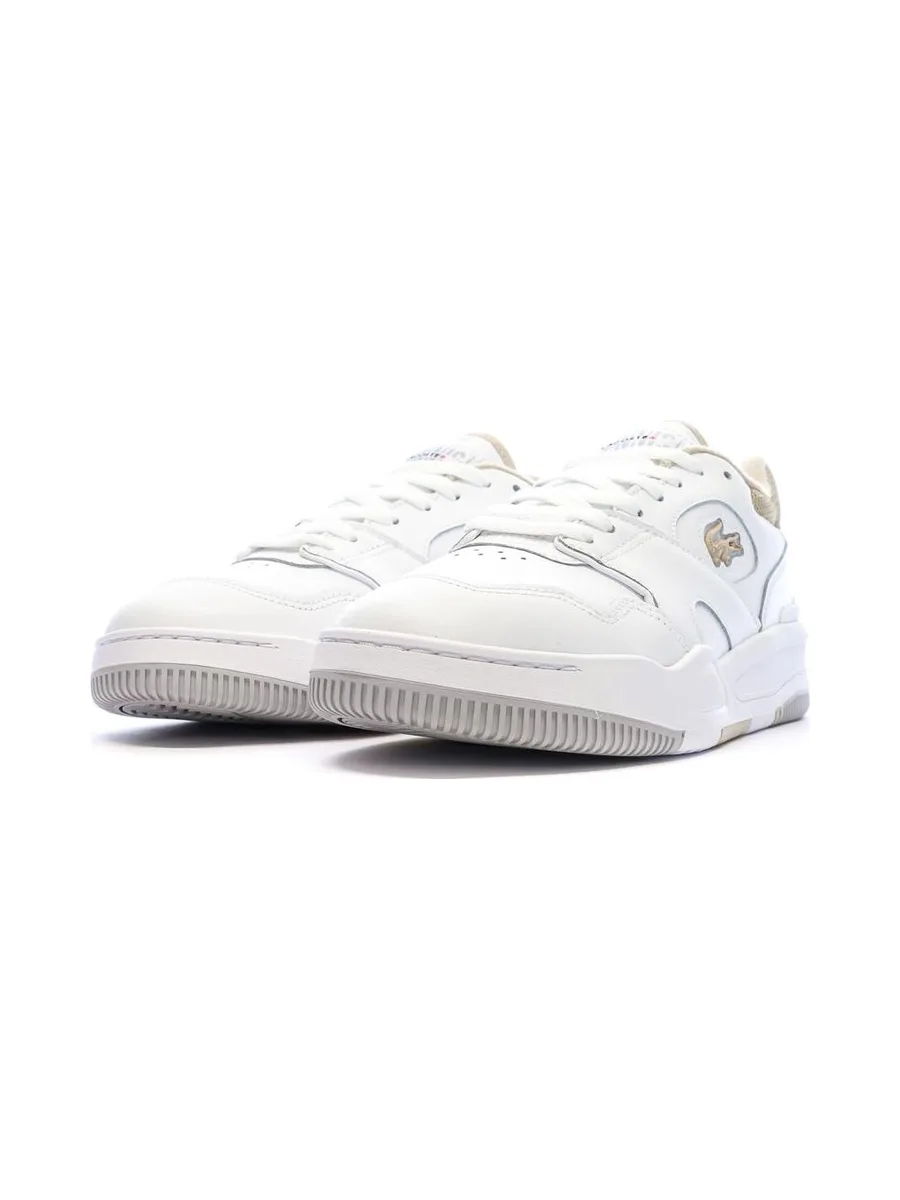 Baskets Blanc/Camel Femme Lacoste Lineshot 6