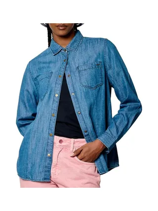 Chemise Manches Longues Bleu Femme Kaporal BINEE 1