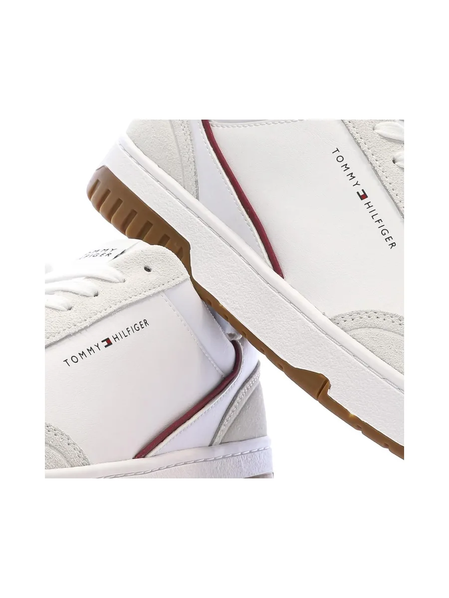 Baskets Blanches/Marine Homme Tommy Hilfiger Core Leath 8