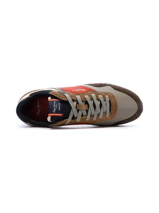 Baskets Marron/Rouge/Marine Homme Pepe jeans Brit Road M 4