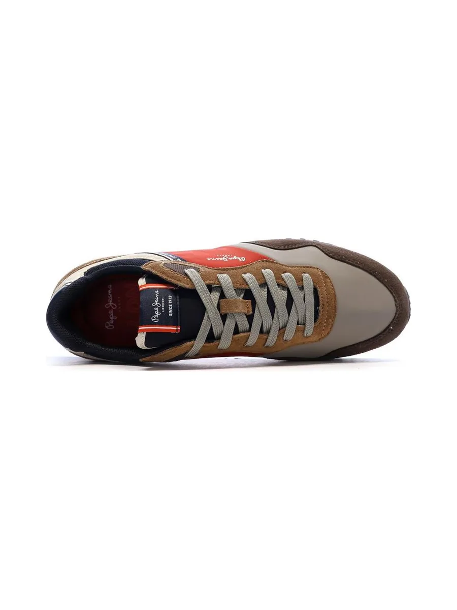 Baskets Marron/Rouge/Marine Homme Pepe jeans Brit Road M 5