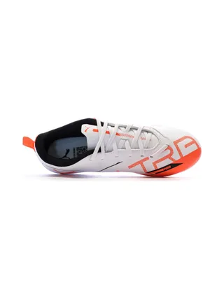 Chaussures de Foot Blanc/Orange Junior Puma Ultra 5 Play FG/AG 4