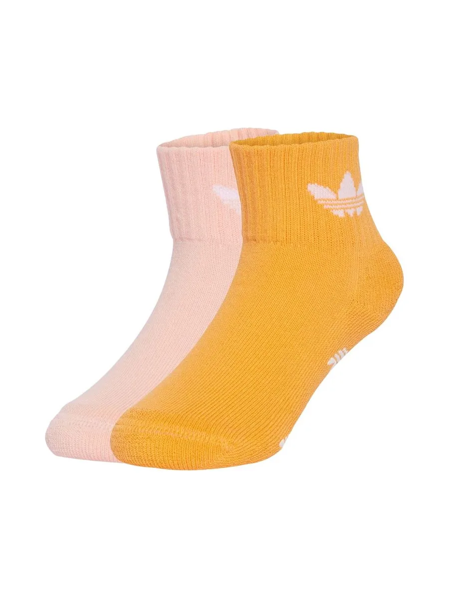 X2 Paires de Chaussettes Rose/Orange Fille/Femme Adidas Ant Slip 2