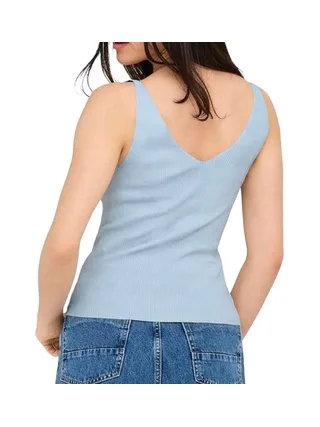 Débardeur en Maille Bleu Clair Femme JDY Nanna 15180497 2