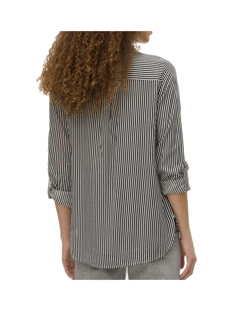Chemise Chocolat/Blanc Femme Vero Moda Bumpy 3