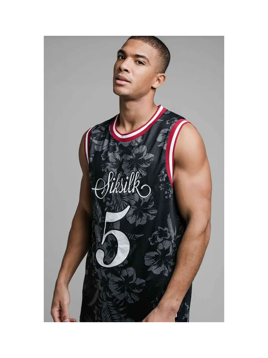 T-shirt de baseball SIKSILK SS-19295 6