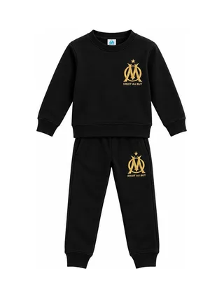Ensemble de Survêtement Noir/Doré Garçon Olympique de Marseille 1