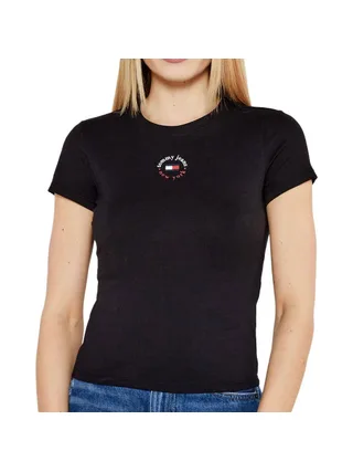 T-Shirt Noir Femme Tommy Hilfiger Slim 1