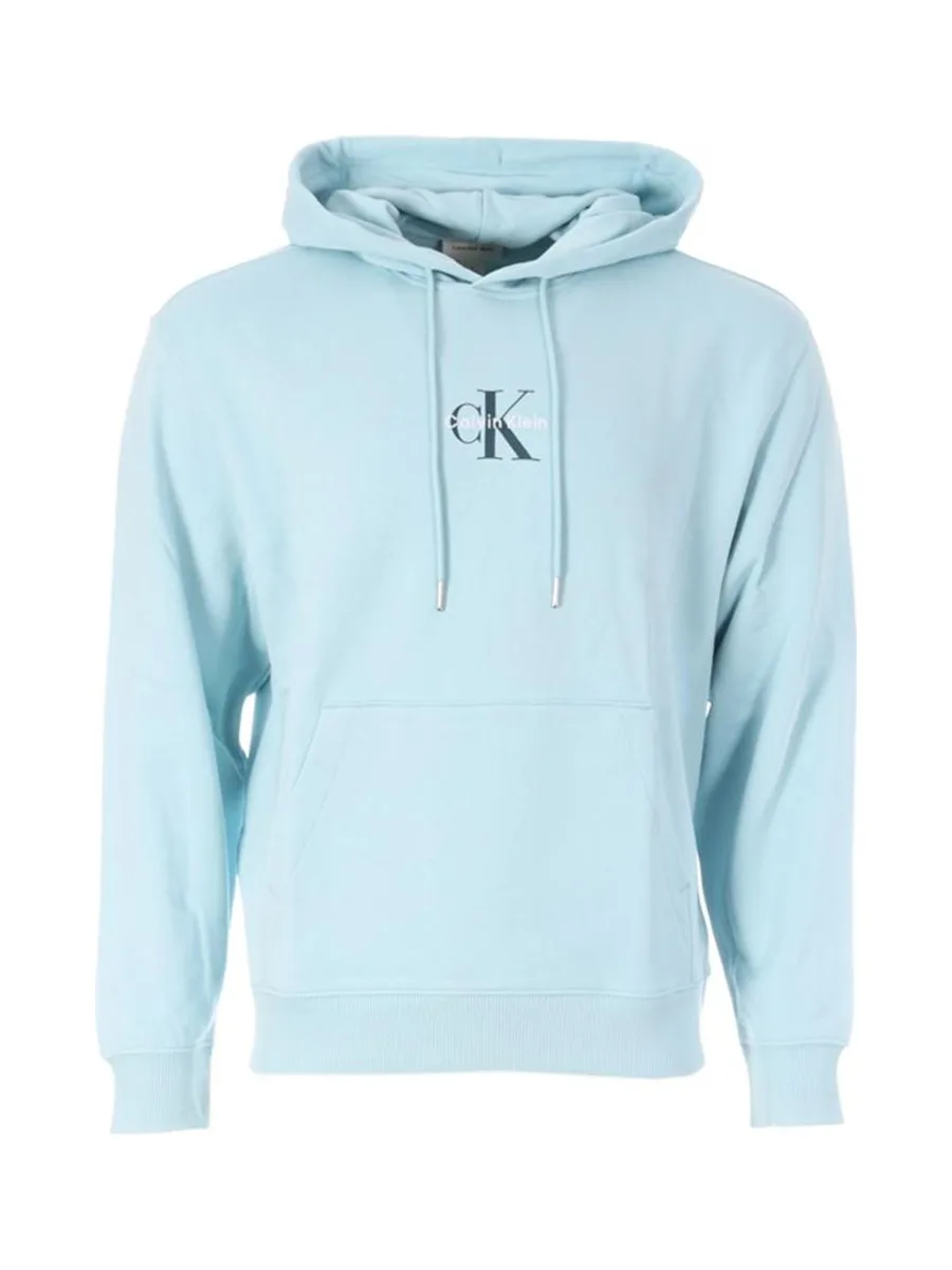 Sweat à Capuche Bleu Homme Calvin Klein Jeans 350 Terry Micro 1