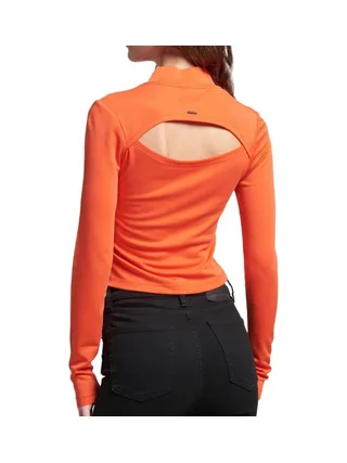 T-Shirt Manches Longues Orange Femme Superdry Open Back 2