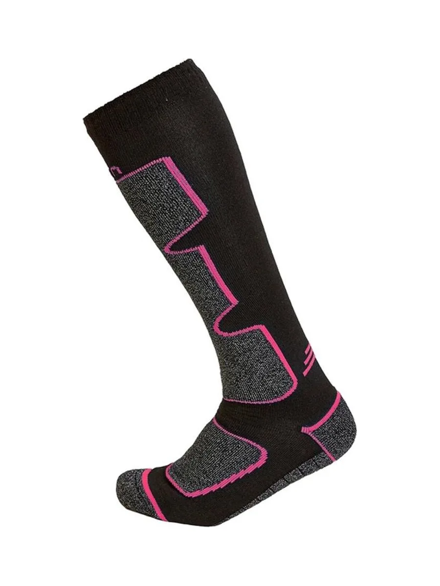 X1 Paire de Chaussettes de ski Grises/Roses Mixte Cairn Spirit 2
