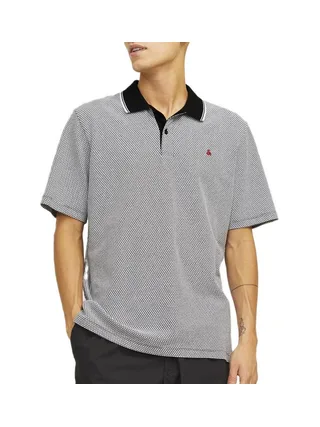 Polo Blanc/Noir Homme Jack & Jones Waylon 1
