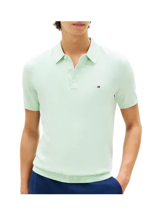 Polo Vert Homme Tommy Hilfiger Essential Cotton 1