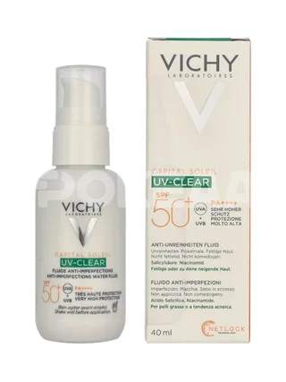 Vichy Capital Soleil UV Clear Anti-Imperfections Water SPF50 40ml 1