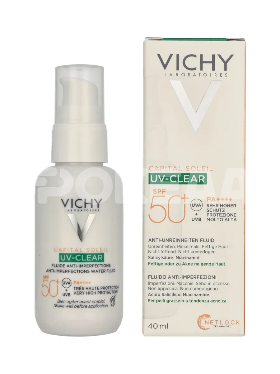 Vichy Capital Soleil UV Clear Anti-Imperfections Water SPF50 40ml 1