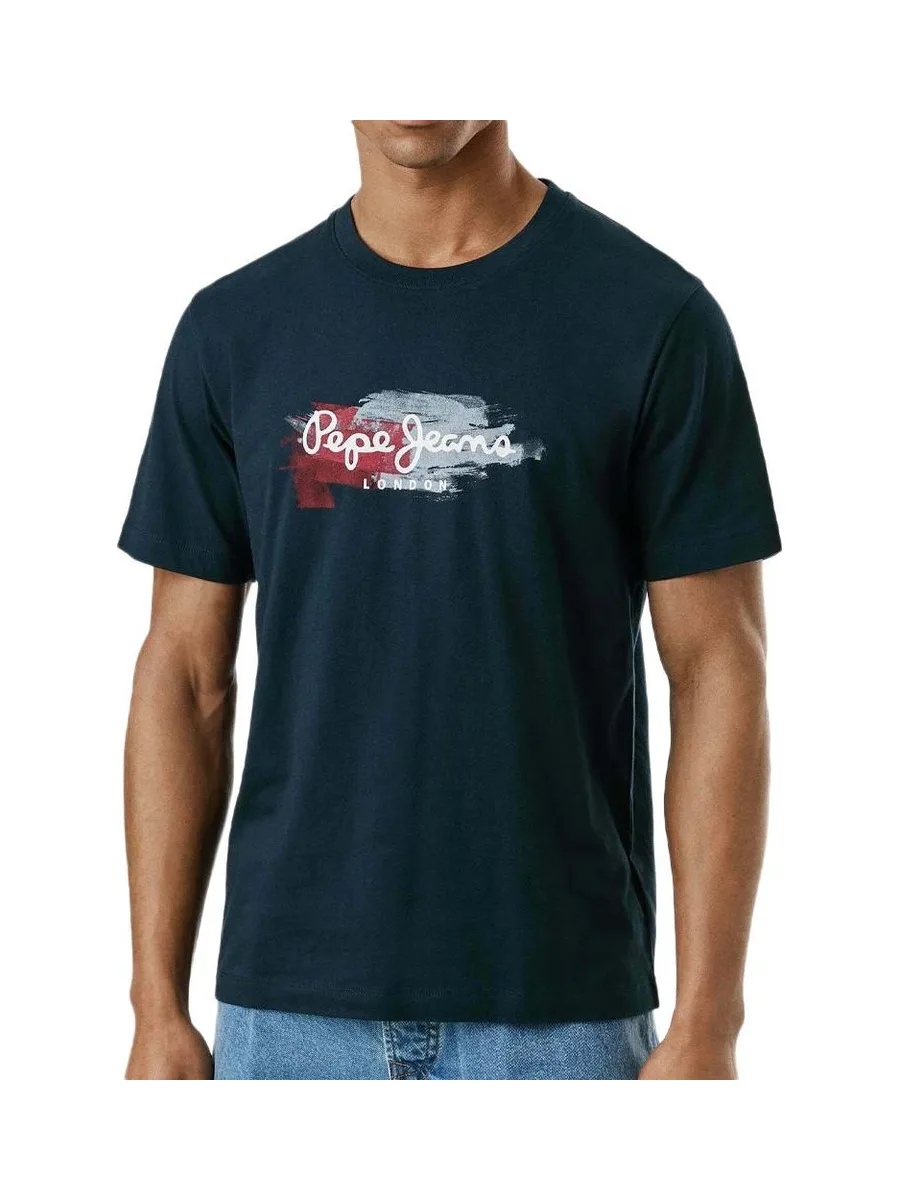 T-Shirt Marine Homme Pepe jeans Trey 2