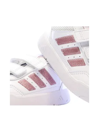 Baskets Blanc/Rose Fille Adidas Tensaur 7
