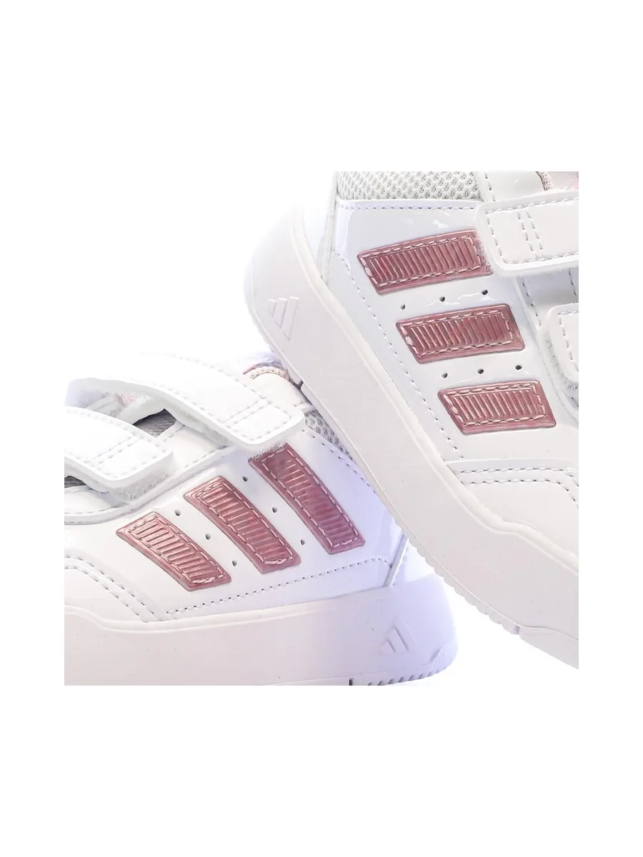 Baskets Blanc/Rose Fille Adidas Tensaur 8