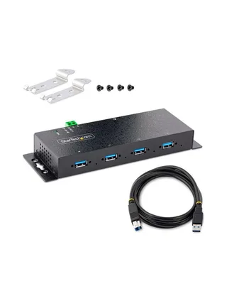 4-Port Industrial USB 3.0 Hub Metal 8