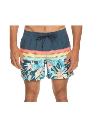 Maillot de bain Marine/Jaune Homme Quiksilver Floral 1