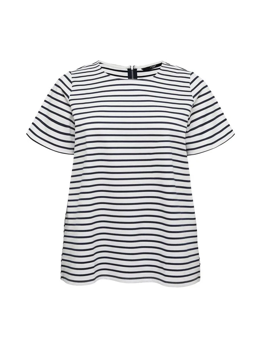 T-Shirt Blanc/Noir Femme Vero Moda Vmcabby 2