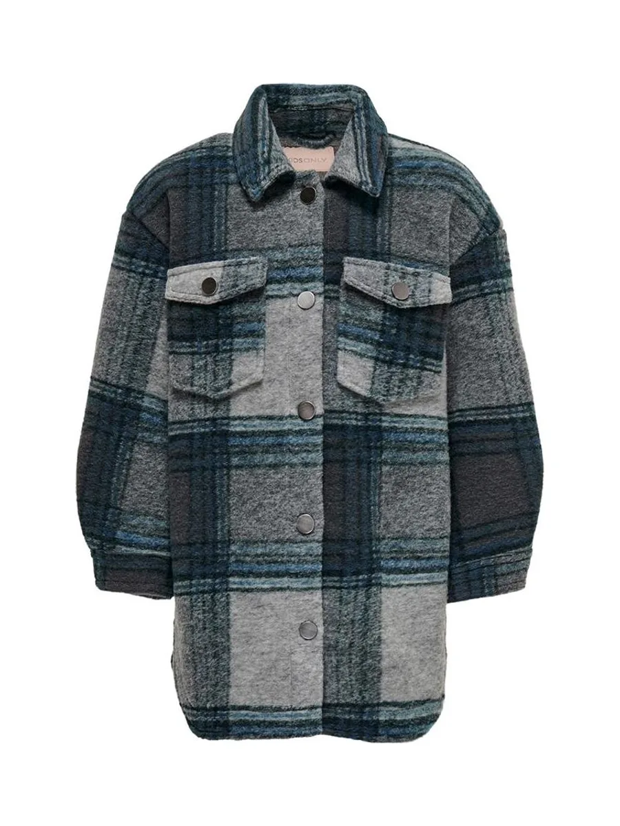Veste à carreaux Bleu Fille Kids ONLY Andrea 2