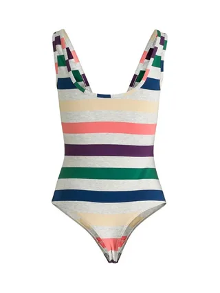 Body Gris Femme Guess Guess Logo Striped 2