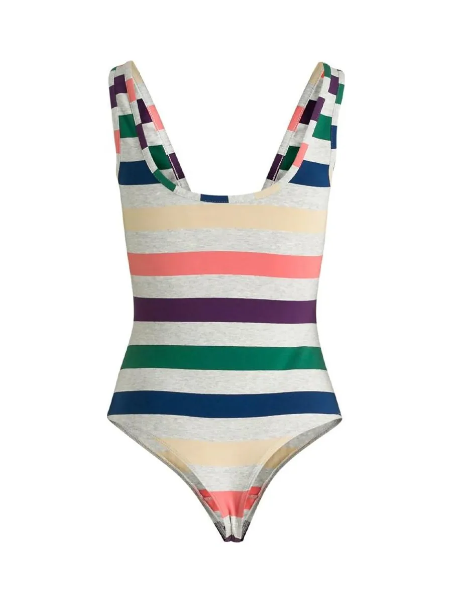 Body Gris Femme Guess Guess Logo Striped 3