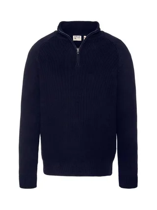 Pull 1/4 zip Marine Homme Schott Plali 1