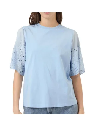 T-Shirt Bleu Femme YAS Sleeves 1