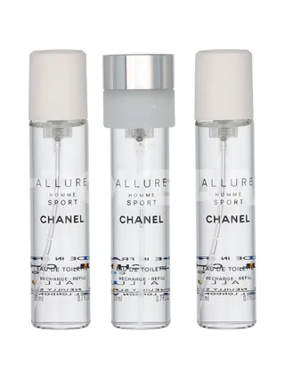 Chanel Allure Homme Sport Giftset 60ml - 3x Edt Travel Spray Refill 20Ml - Twist and Spray 2