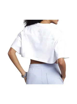 T-shirt Blanc/Bleu Femme Converse Sporty 2