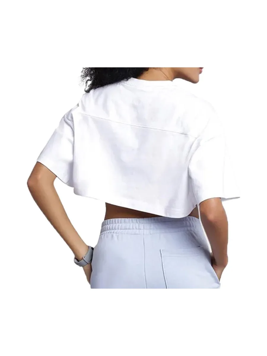 T-shirt Blanc/Bleu Femme Converse Sporty 2
