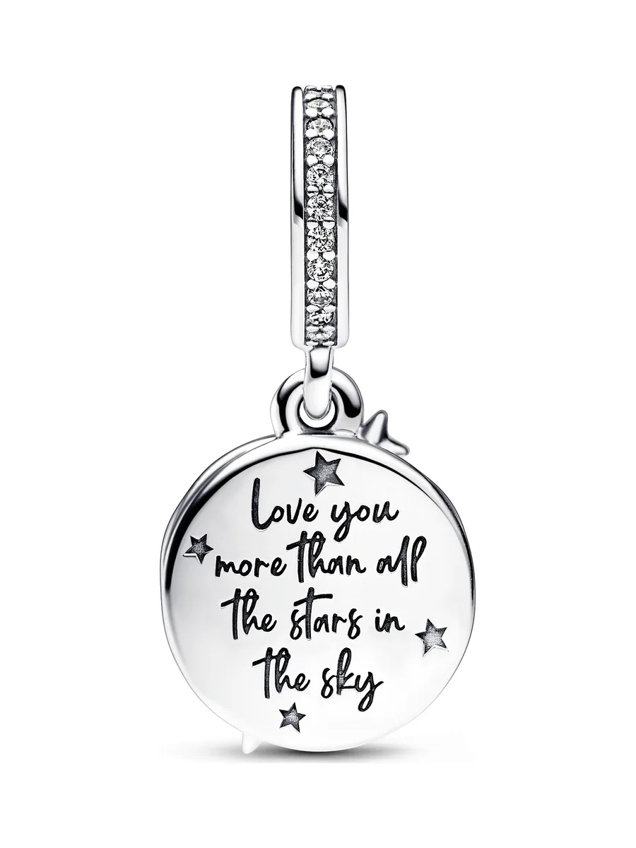 Pandora - Charm Émaillé en plaqué or rose 14 carats bleu 1