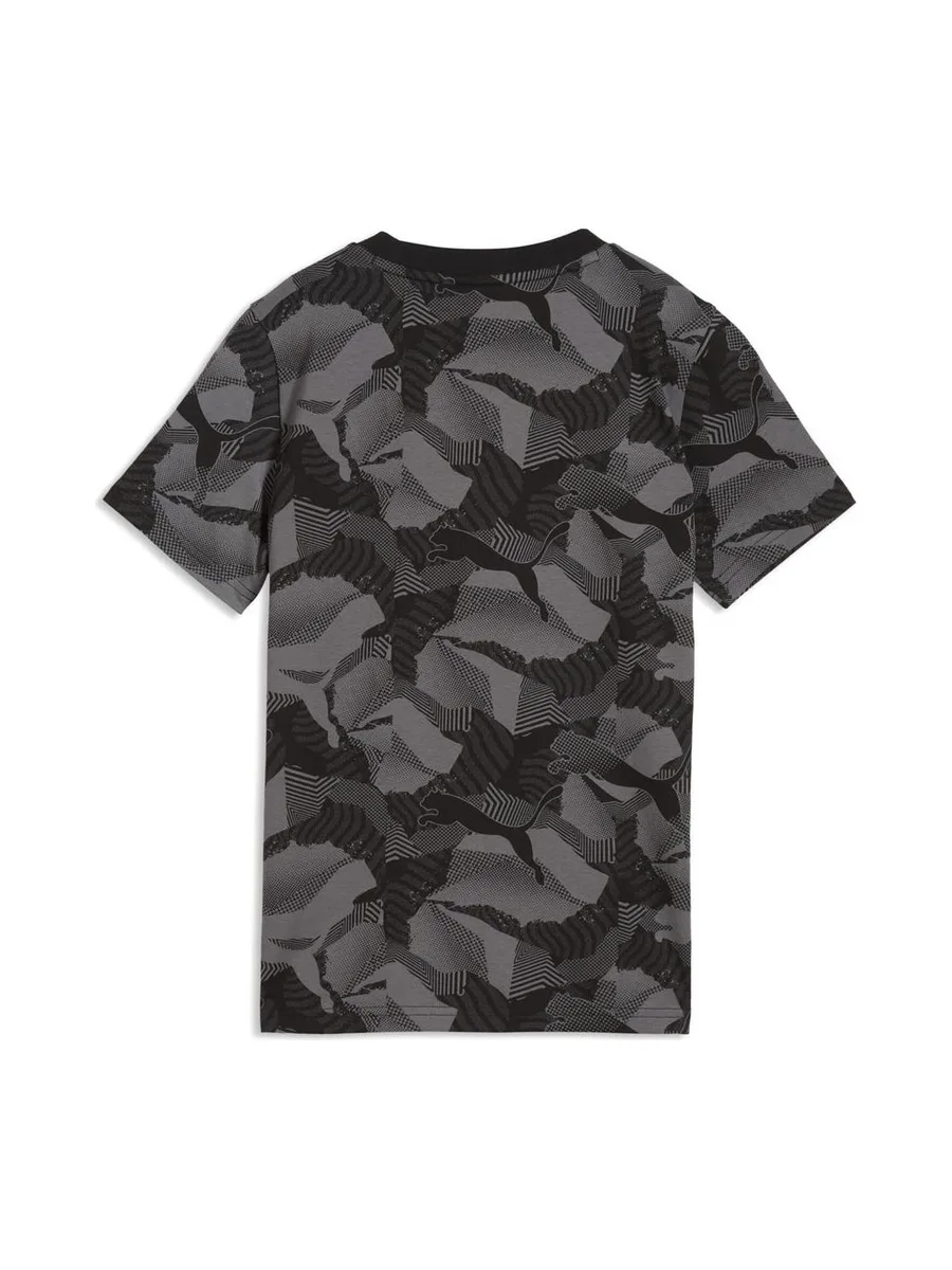 T-Shirt Noir Garçon Puma Ess Camo Aop 3