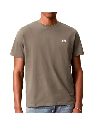 T-Shirt Taupe Homme Calvin Klein Jeans Badge L4G 1